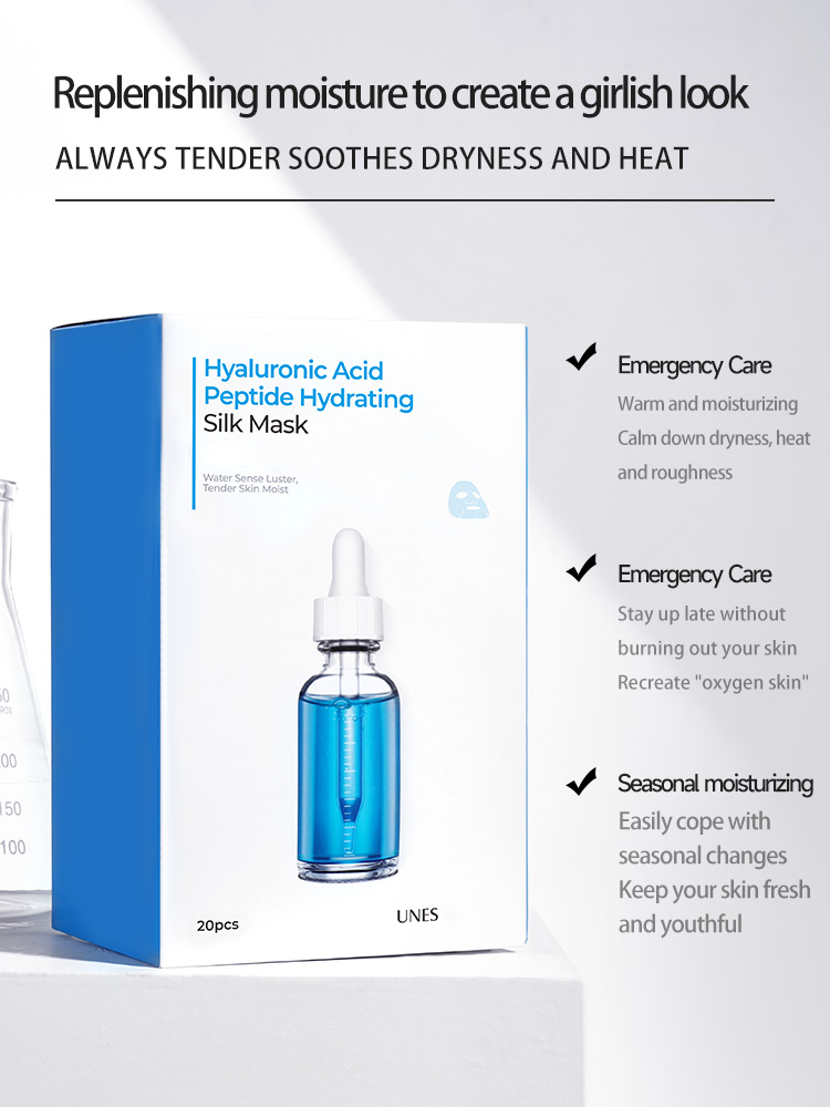 UNES Hyaluronic Acid Peptide Hydrating Silk Mask