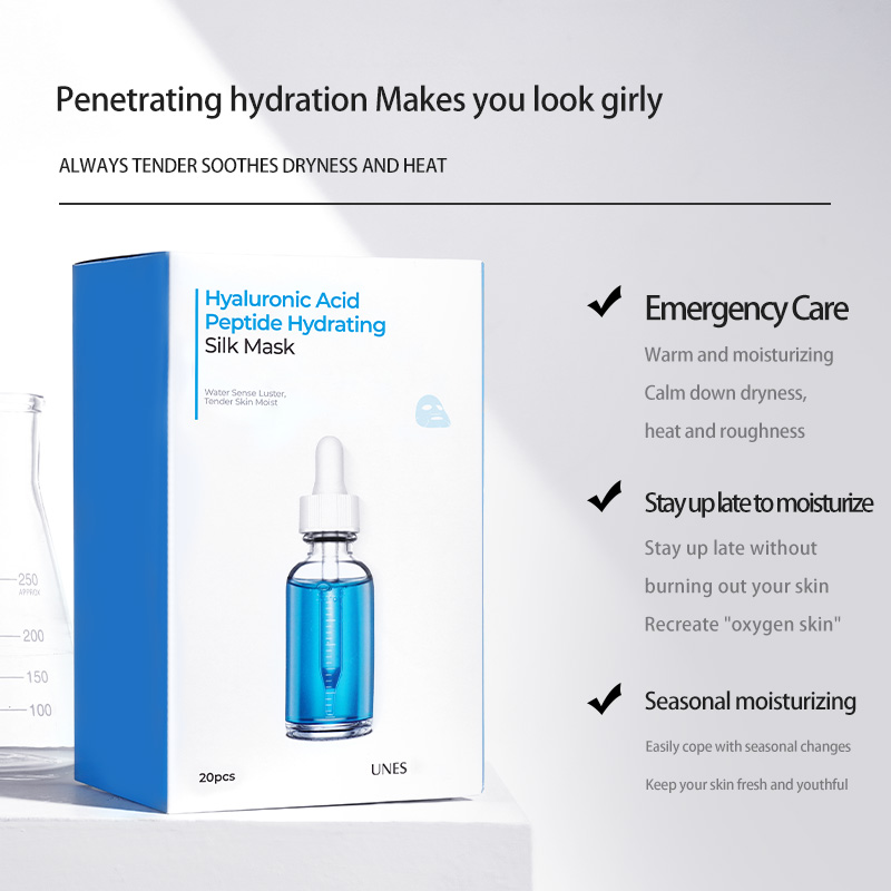 UNES Hyaluronic Acid Peptide Hydrating Silk Mask