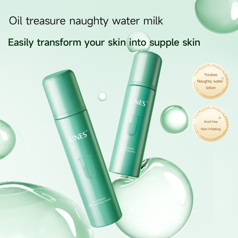 UNES OIL CONTROL AND SKINCARE TONER and CLEAR MILK SET
