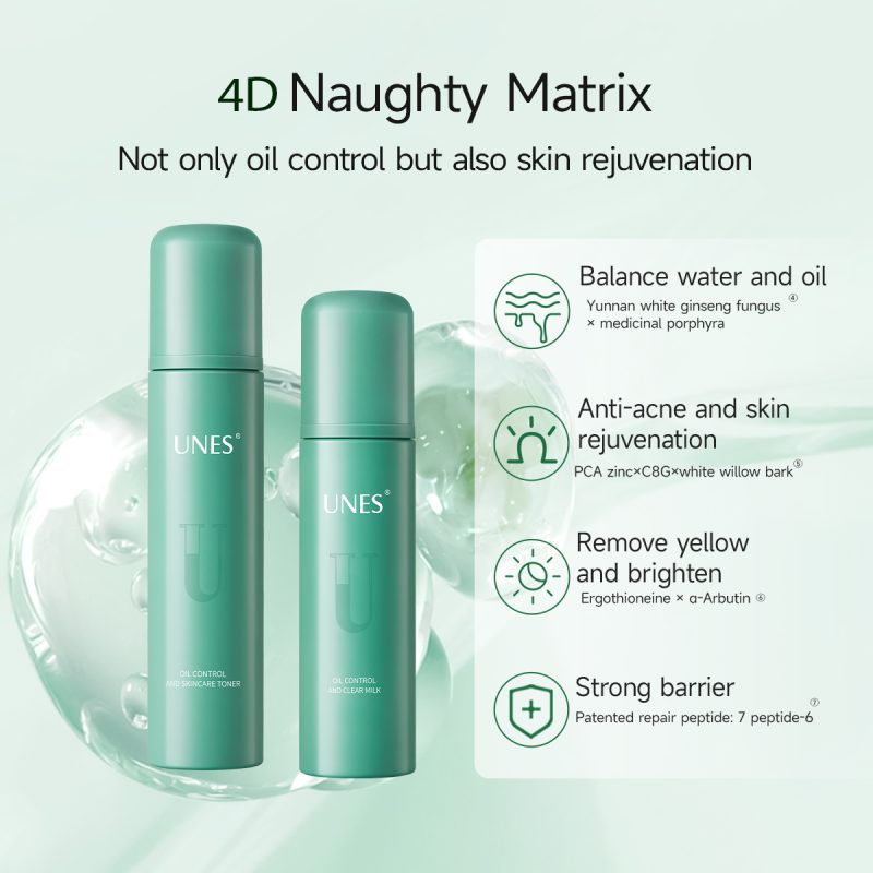 UNES OIL CONTROL AND SKINCARE TONER and CLEAR MILK SET